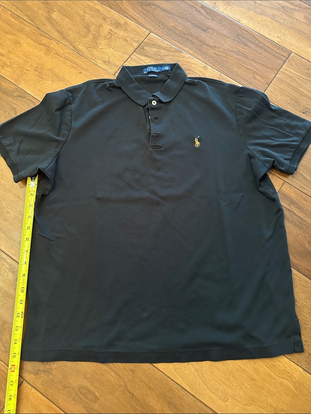Polo by Ralph Lauren Black Polo with Gold Pony Embroidery